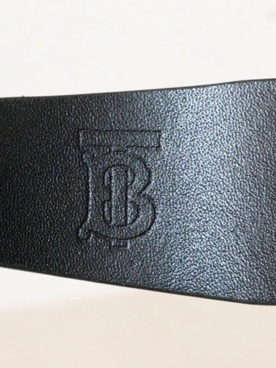 Burberry Men\'s Check Belt in Archive Beige ITGIOLIN681MP 32/80 - Beige/Black main image 10